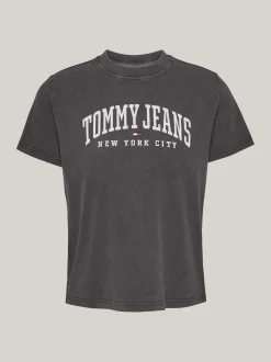 T-Shirty*Tommy Hilfiger T-shirt Z Okrągłym Dekoltem I Logo BLACK