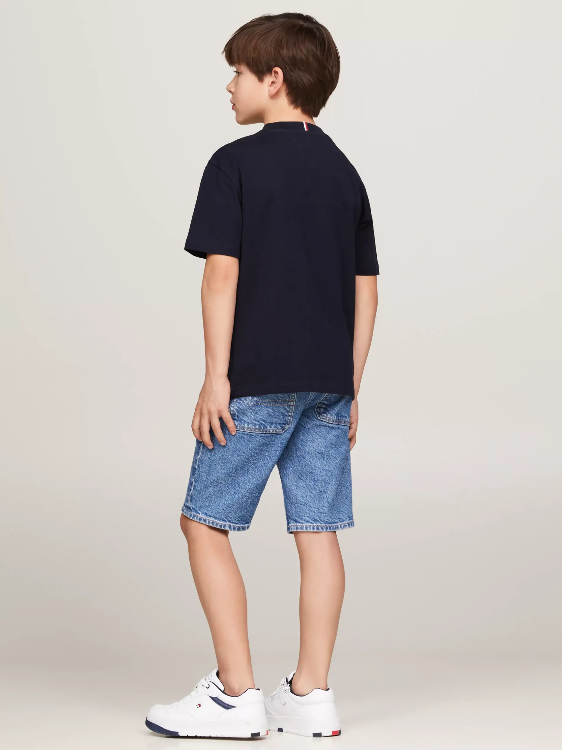 T-Shirty I Koszulki Polo*Tommy Hilfiger T-shirt Z Okrągłym Dekoltem I Haftem Z Flagą DESERT SKY
