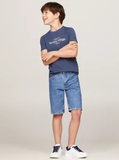 T-Shirty I Koszulki Polo*Tommy Hilfiger T-shirt Z Okrągłym Dekoltem I Nadrukiem Z Logo AEGEAN SEA