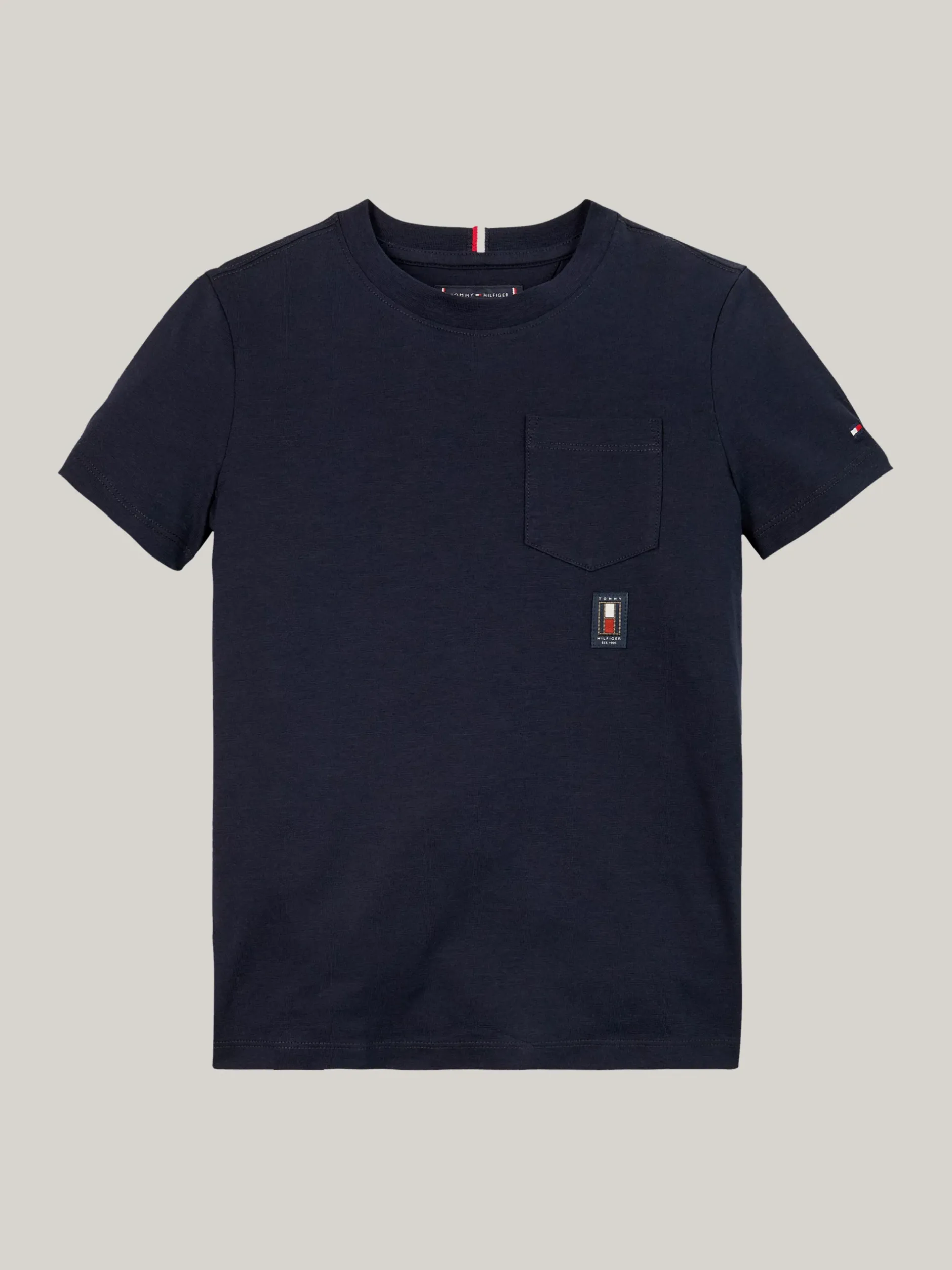 T-Shirty I Koszulki Polo*Tommy Hilfiger T-shirt Z Okrągłym Dekoltem I Kieszonką DESERT SKY