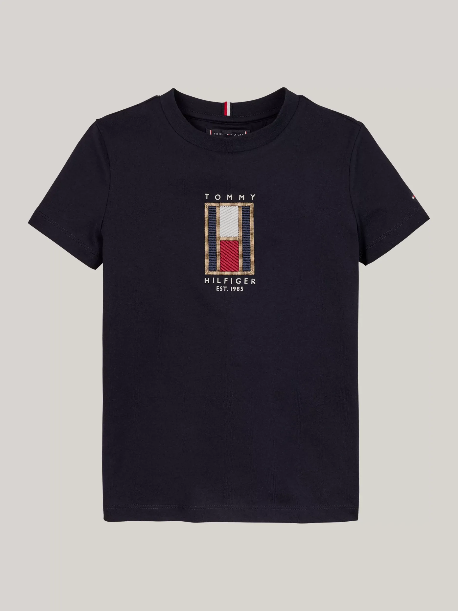 T-Shirty I Koszulki Polo*Tommy Hilfiger T-shirt Z Okrągłym Dekoltem I Logo Z Flagą DESERT SKY