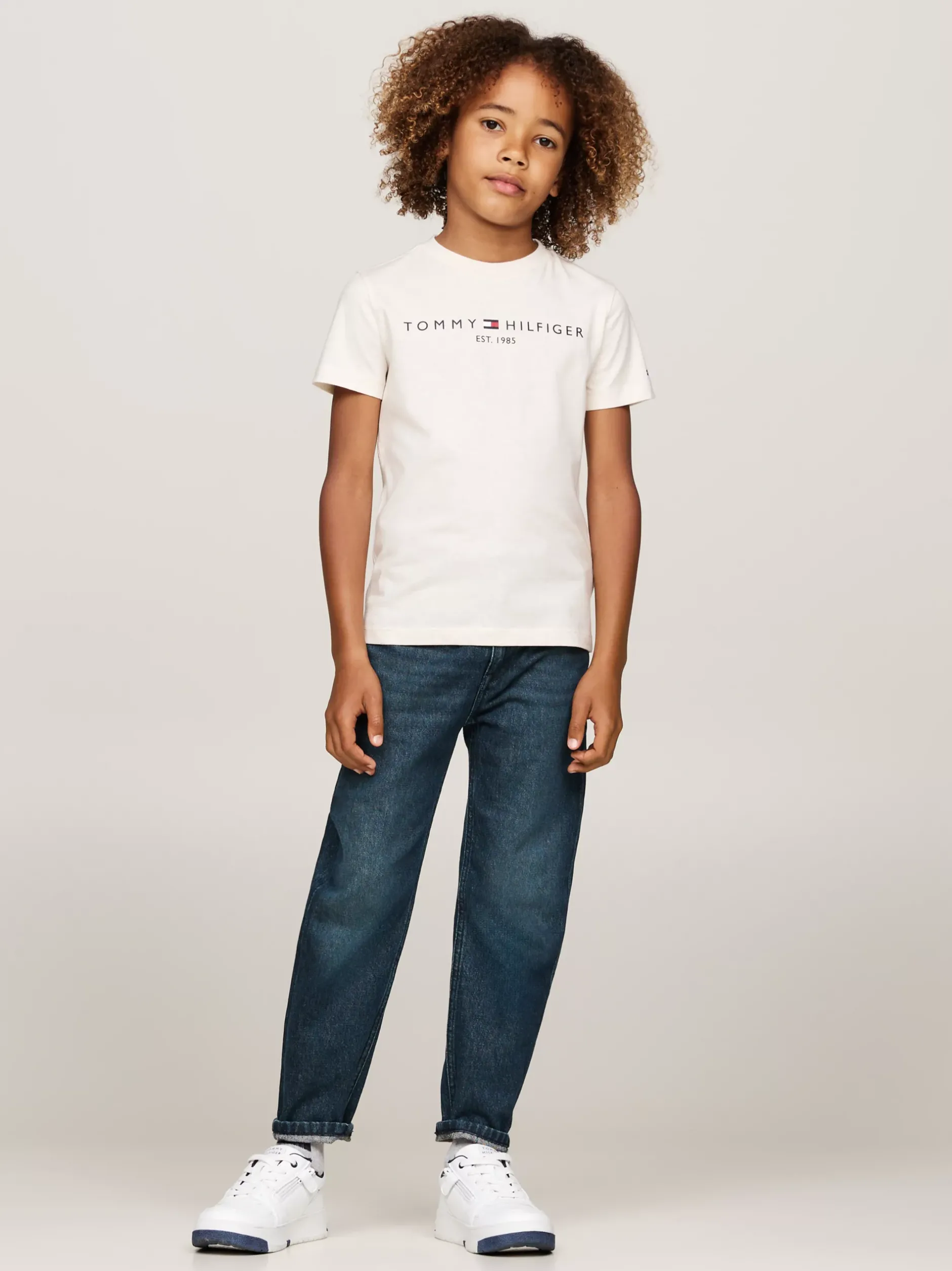 Topy I T-Shirty|T-Shirty I Koszulki Polo*Tommy Hilfiger T-shirt Z Okrągłym Dekoltem Z Logo CALICO HEATHER