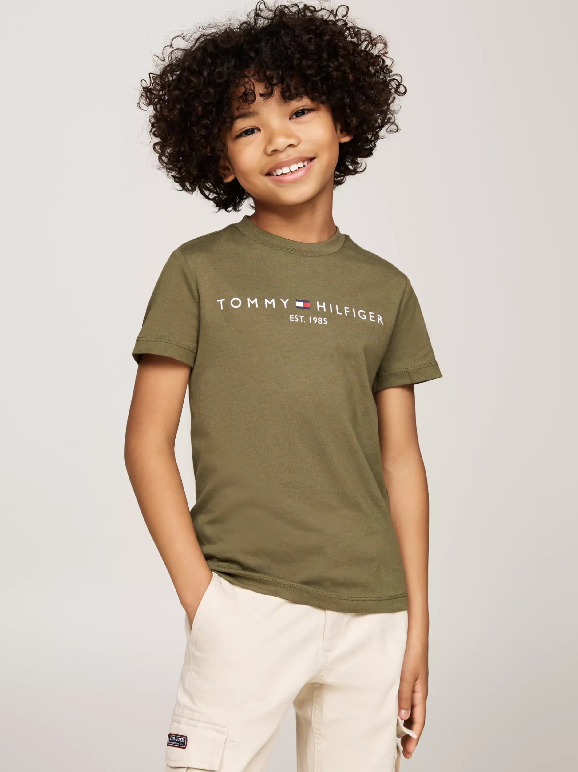 Topy I T-Shirty|T-Shirty I Koszulki Polo*Tommy Hilfiger T-shirt Z Okrągłym Dekoltem Z Logo UTILITY OLIVE