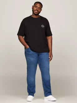 T-Shirty*Tommy Hilfiger T-shirt Z Okrągłym Dekoltem I Logo Plus BLACK