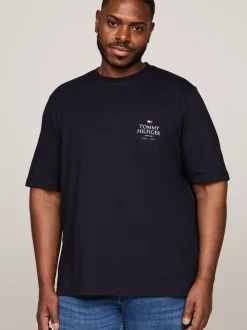 T-Shirty*Tommy Hilfiger T-shirt Z Okrągłym Dekoltem I Logo Plus DESERT SKY
