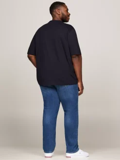 T-Shirty*Tommy Hilfiger T-shirt Z Okrągłym Dekoltem I Logo Plus DESERT SKY