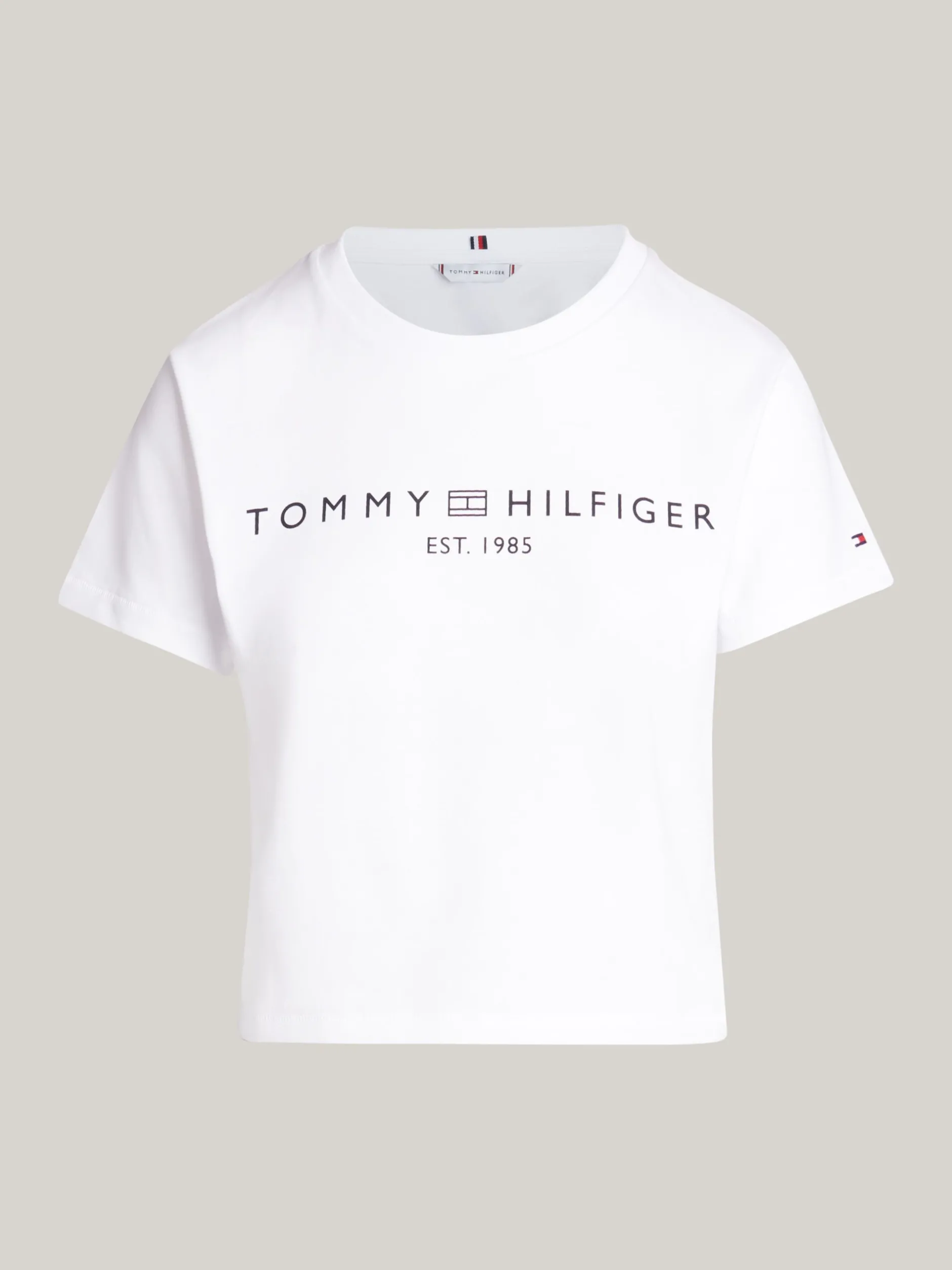 T-Shirty*Tommy Hilfiger T-shirt Z Okrągłym Dekoltem I Szwem TH OPTIC WHITE