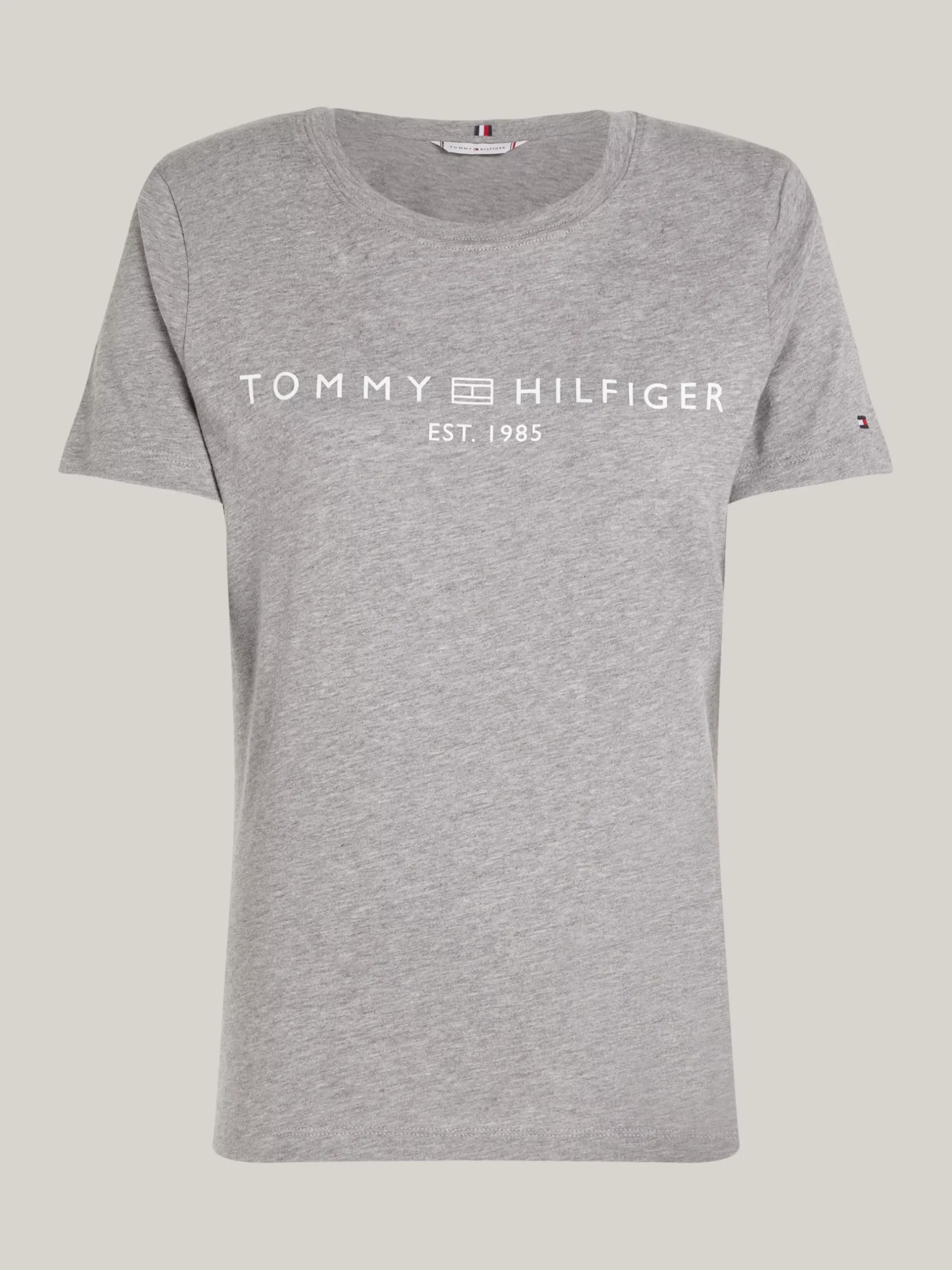 T-Shirty*Tommy Hilfiger T-shirt Z Okrągłym Dekoltem I Logo MEDIUM HEATHER GREY
