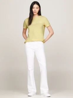 T-Shirty*Tommy Hilfiger T-shirt Z Okrągłym Dekoltem I Logo LEMON ZEST