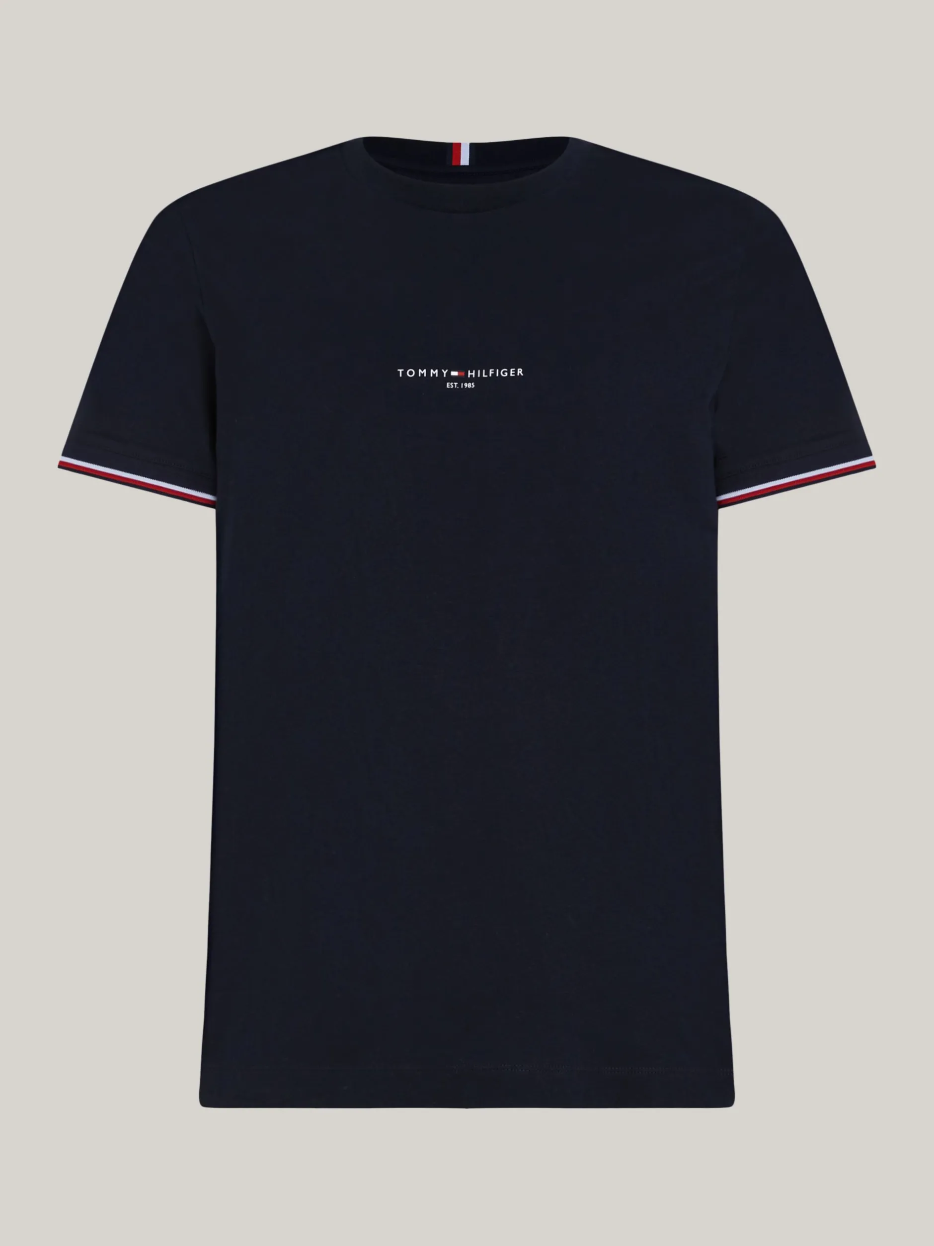 T-Shirty*Tommy Hilfiger T-shirt Z Ozdobnym Wykończeniem Rękawów DESERT SKY
