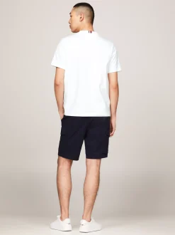 T-Shirty*Tommy Hilfiger T-shirt Z Rypsową Flagą WHITE