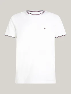 T-Shirty*Tommy Hilfiger T-shirt Z Sygnowanymi Paskami WHITE