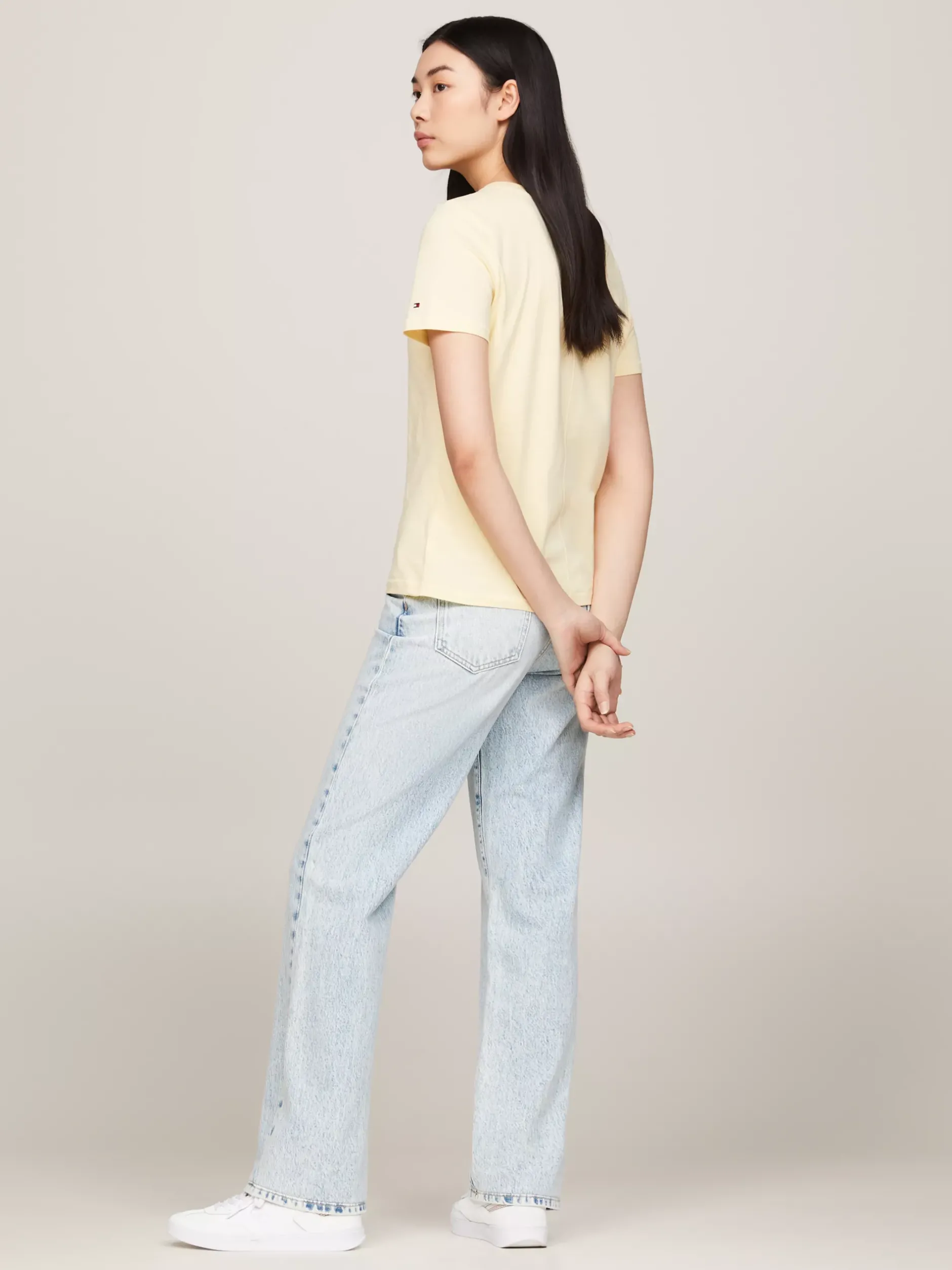 T-Shirty*Tommy Hilfiger T-shirt Z Wyhaftowanym Kaligrafowanym Logo LEMON ZEST