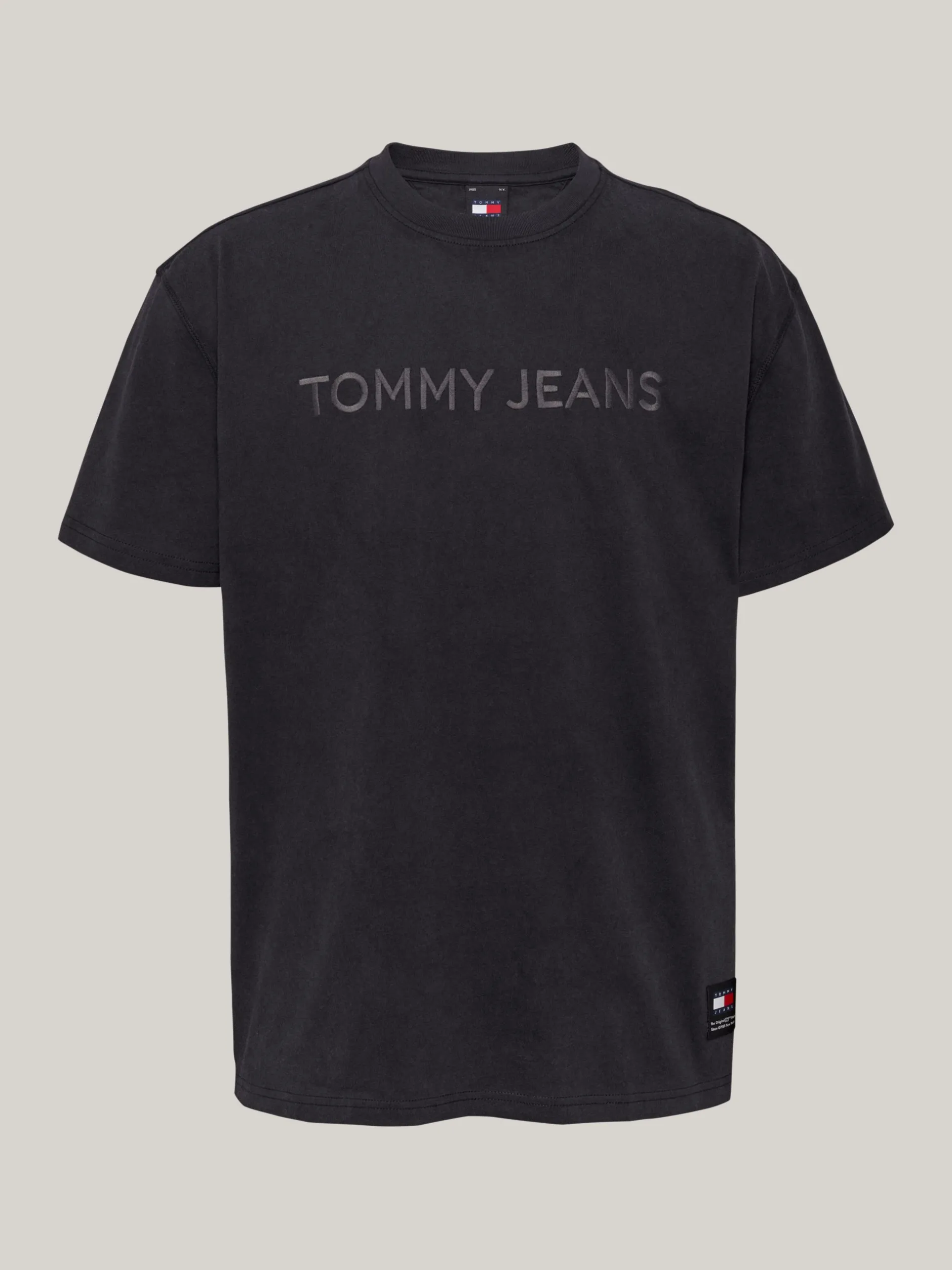 T-Shirty*Tommy Hilfiger T-shirt Z Wyhaftowanym Logo BLACK