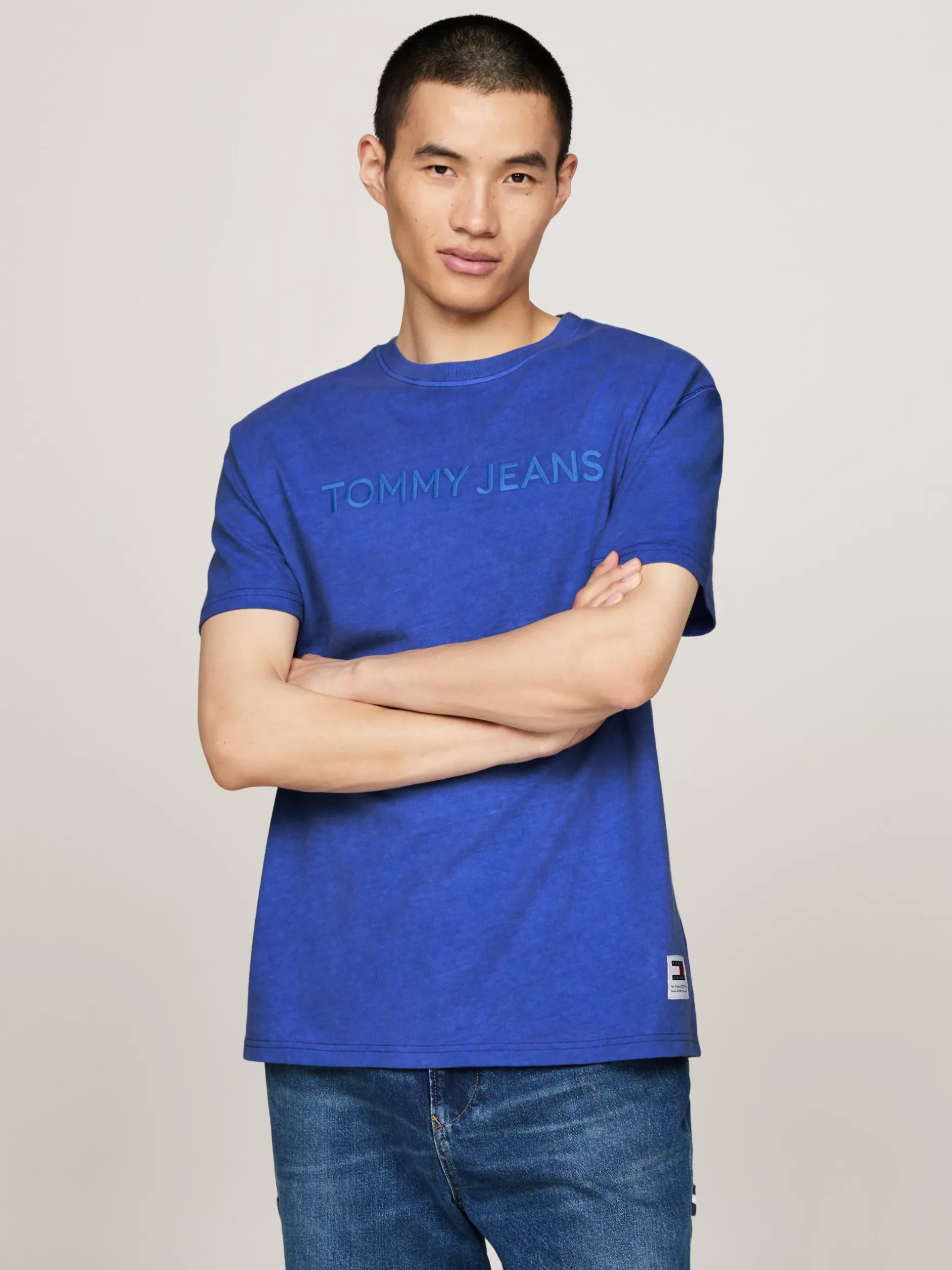 T-Shirty*Tommy Hilfiger T-shirt Z Wyhaftowanym Logo BRIGHT BLUE