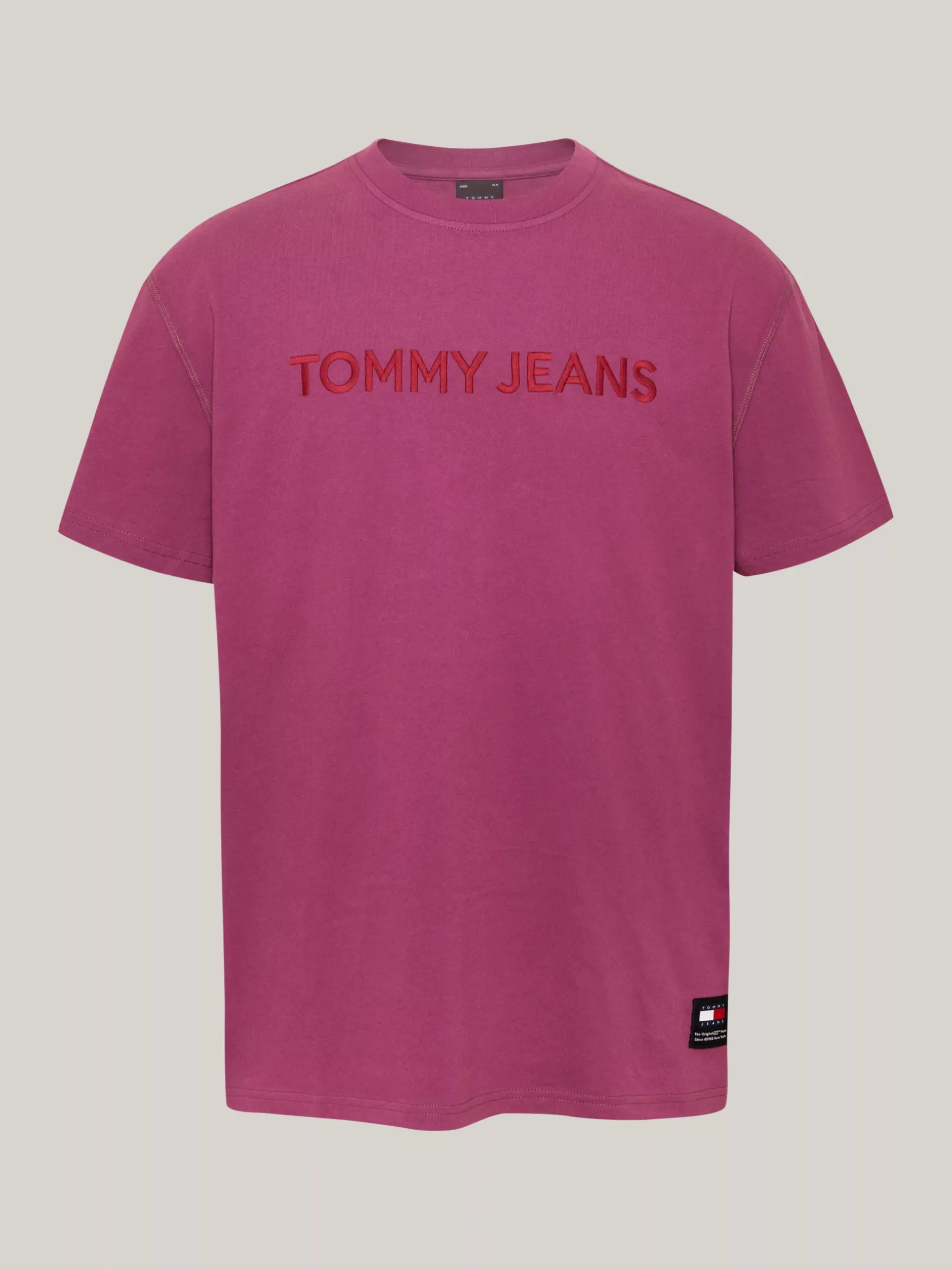 T-Shirty*Tommy Hilfiger T-shirt Z Wyhaftowanym Logo DEEP ROUGE