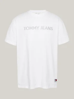 T-Shirty*Tommy Hilfiger T-shirt Z Wyhaftowanym Logo WHITE