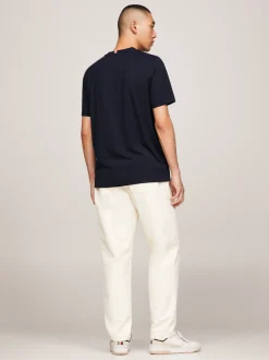 T-Shirty*Tommy Hilfiger T-shirt Z Wyhaftowanym Logo DESERT SKY
