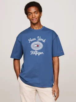 T-Shirty*Tommy Hilfiger T-shirt Z Wyhaftowanym Logo NYC AEGEAN SEA