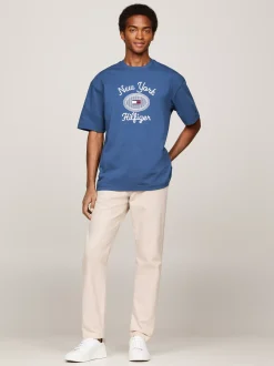 T-Shirty*Tommy Hilfiger T-shirt Z Wyhaftowanym Logo NYC AEGEAN SEA