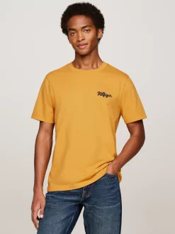 T-Shirty*Tommy Hilfiger T-shirt Z Wyhaftowanym Logo CITY YELLOW