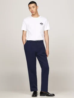 T-Shirty*Tommy Hilfiger T-shirt Z Wyhaftowanym Logo WHITE