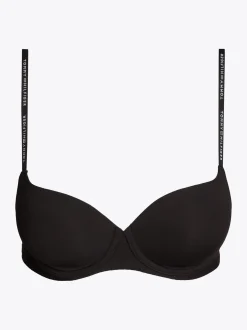 Biustonosze|Bielizna*Tommy Hilfiger Usztywniany Biustonosz Typu Demi Z Logo BLACK