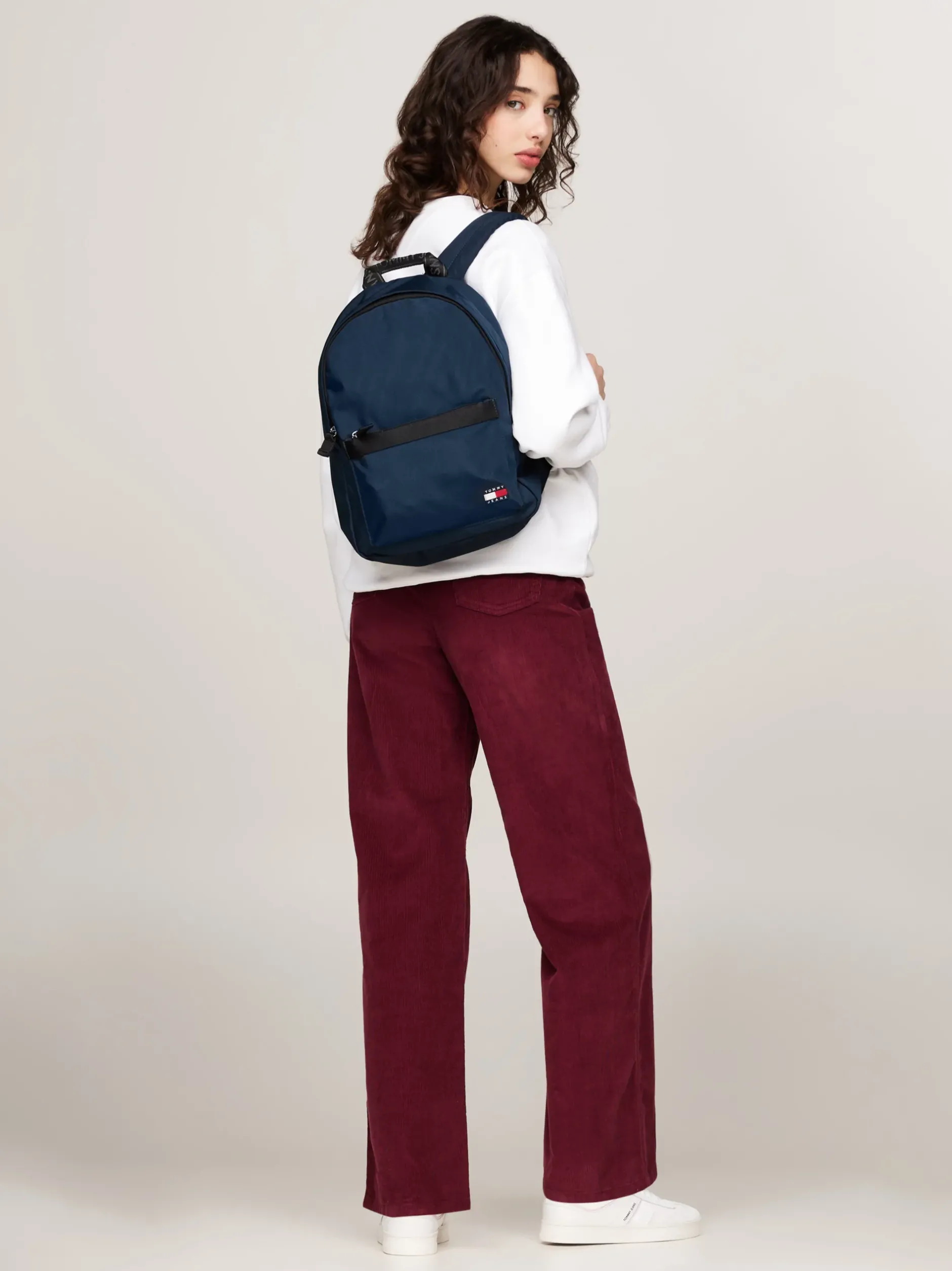 Plecaki*Tommy Hilfiger Usztywniany Plecak Essential Z Logo DARK NIGHT NAVY