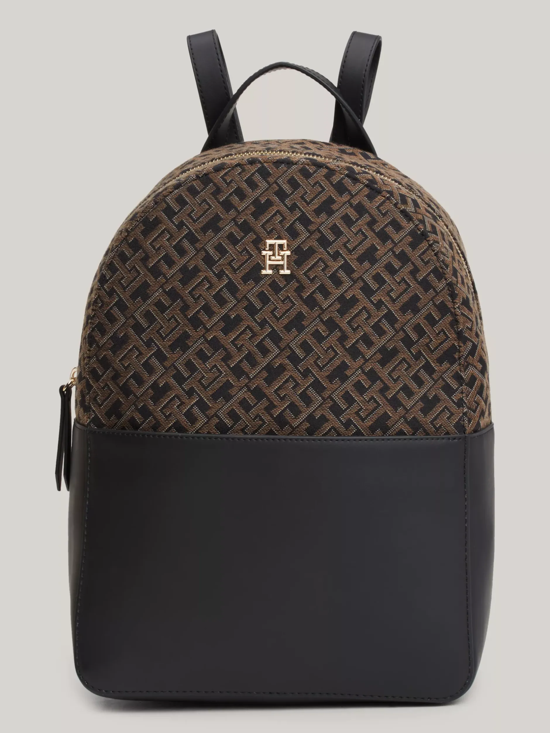 Plecaki*Tommy Hilfiger Usztywniany Plecak TH Jaquard BLACK