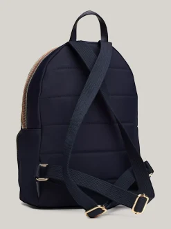 Plecaki*Tommy Hilfiger Usztywniany Plecak Z Monogramem TH SPACE BLUE