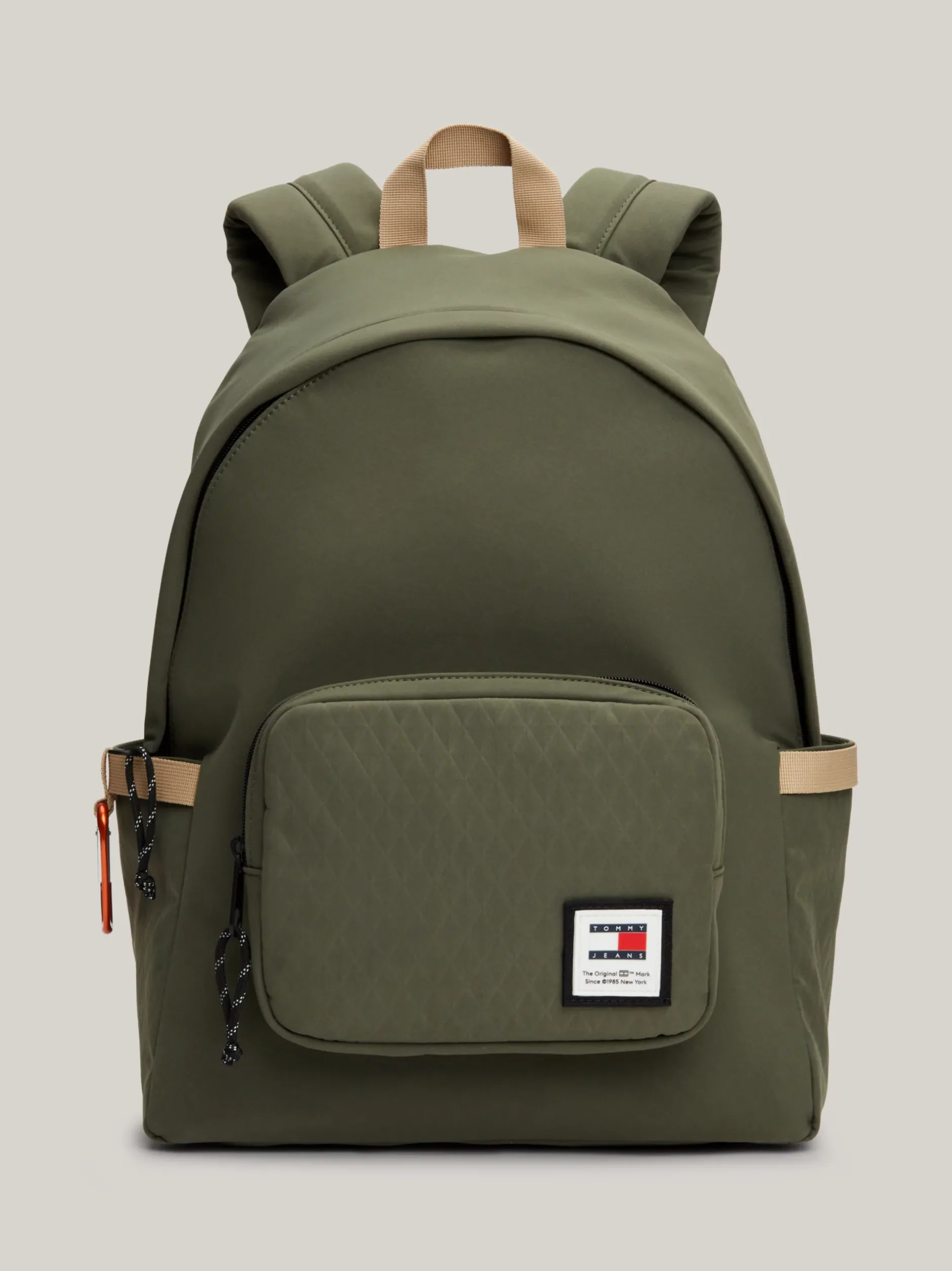 Plecaki*Tommy Hilfiger Usztywniany Plecak Z Pikowanymi Kieszeniami PEWTER GREEN