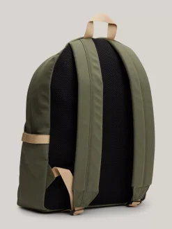 Plecaki*Tommy Hilfiger Usztywniany Plecak Z Pikowanymi Kieszeniami PEWTER GREEN
