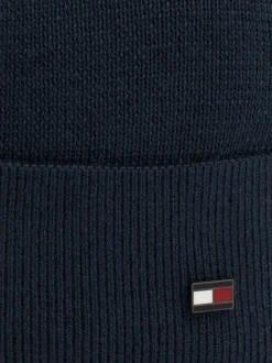 Czapki|Czapki I Szaliki*Tommy Hilfiger Wełniana Czapka Typu Beanie Z Flagą Hilfiger MILITARY DENIM