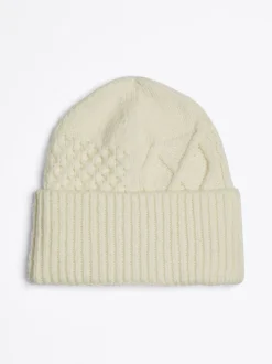 Czapki|Czapki I Szaliki*Tommy Hilfiger Wełniana Czapka Typu Beanie Z Flagą Hilfiger IVORY