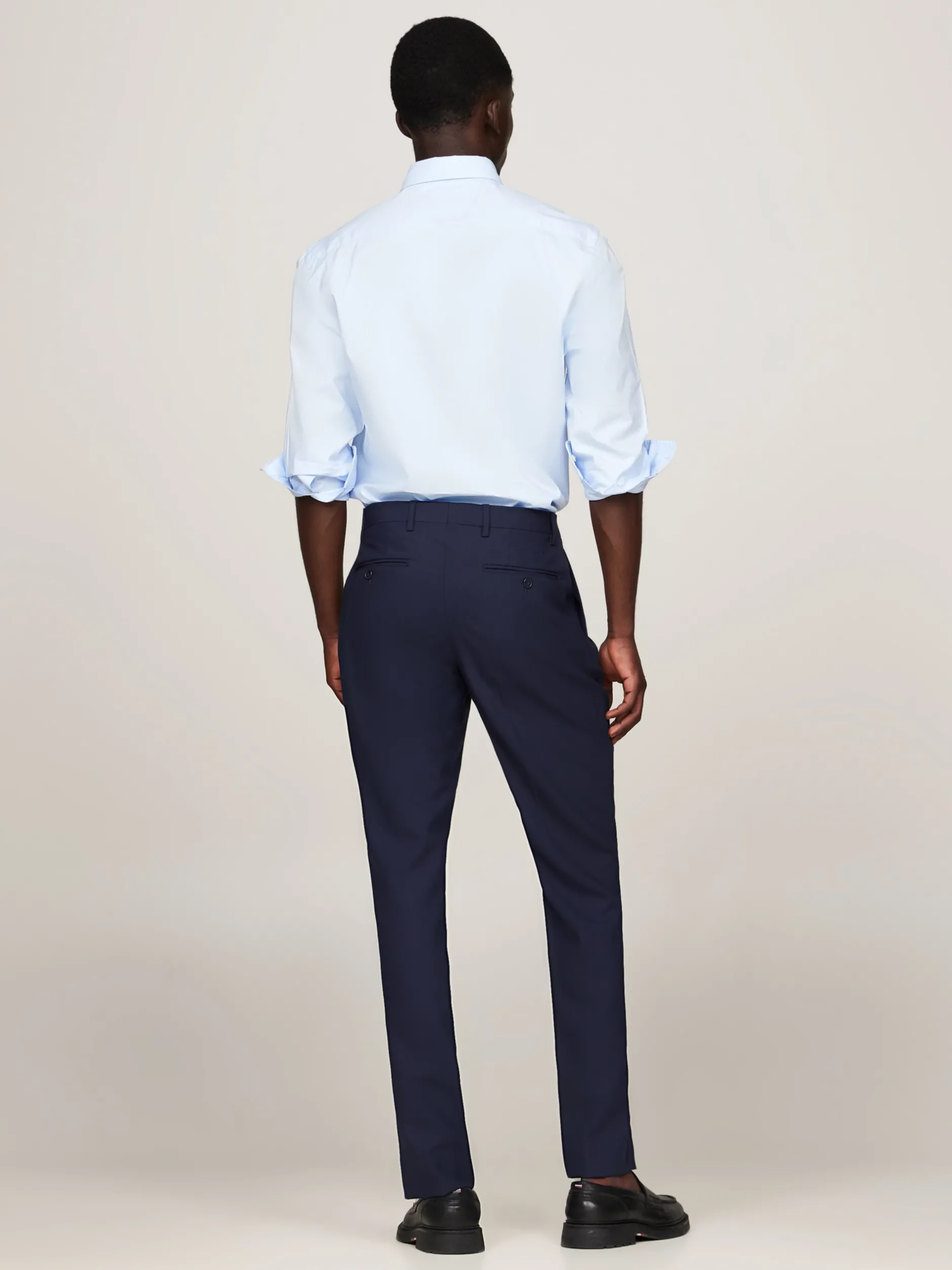 Spodnie|Garnitury I Kostiumy*Tommy Hilfiger Wełniane Spodnie Z Kantami Z Przodu BLUE