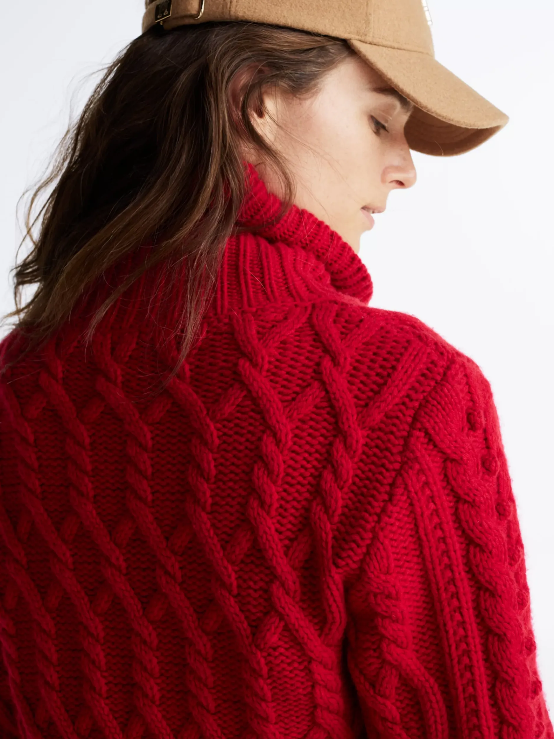 Swetry|Dzianina*Tommy Hilfiger Wełniany Golf O Kroju Oversize PRIMARY RED