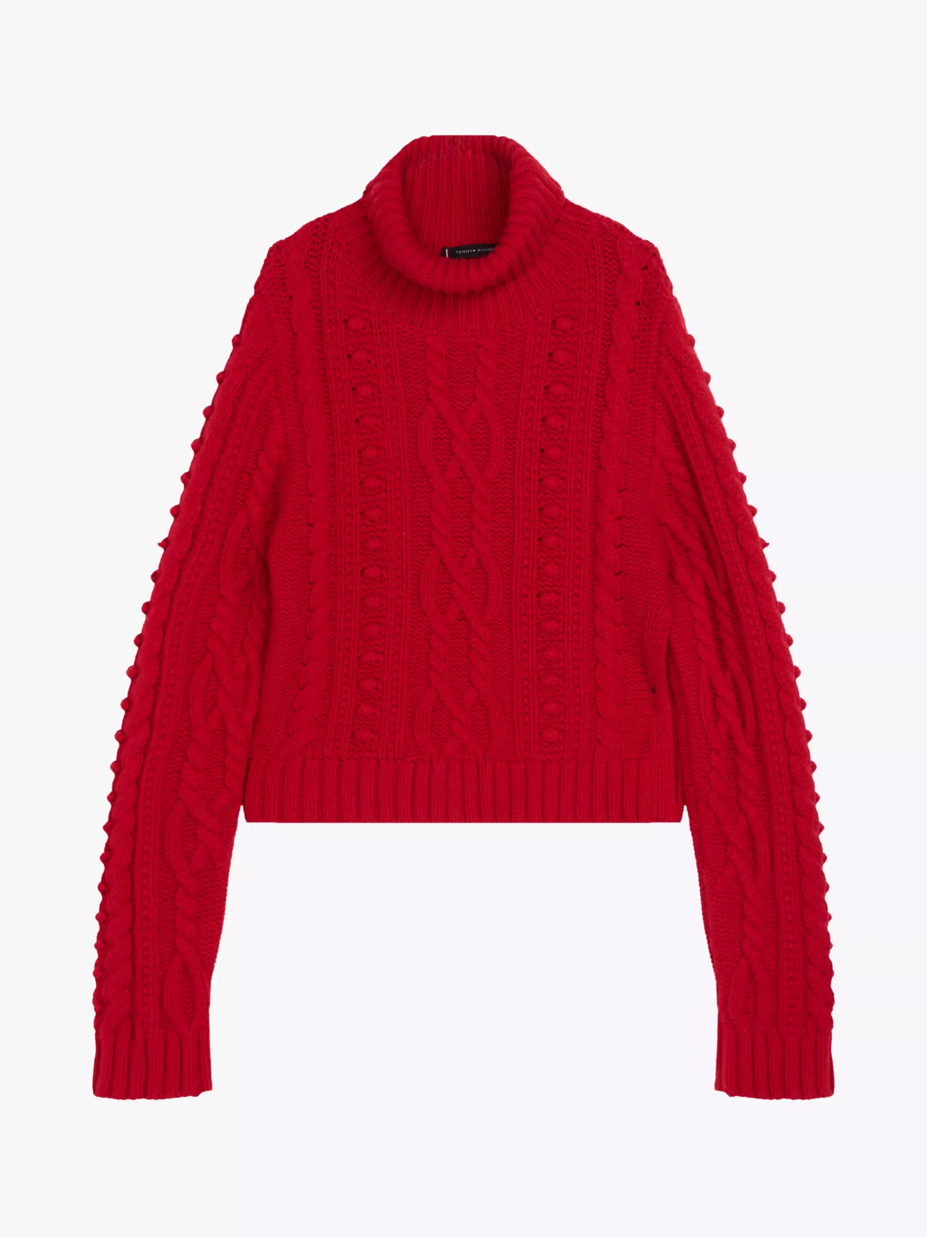 Swetry|Dzianina*Tommy Hilfiger Wełniany Golf O Kroju Oversize PRIMARY RED