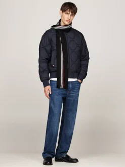 Czapki I Szaliki*Tommy Hilfiger Wełniany Szalik Corporate BLACK
