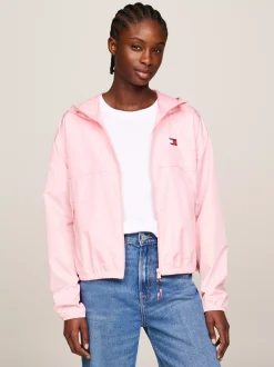 Kurtki & Płaszcze*Tommy Hilfiger Wiatrówka Chicago Z Kapturem BALLET PINK