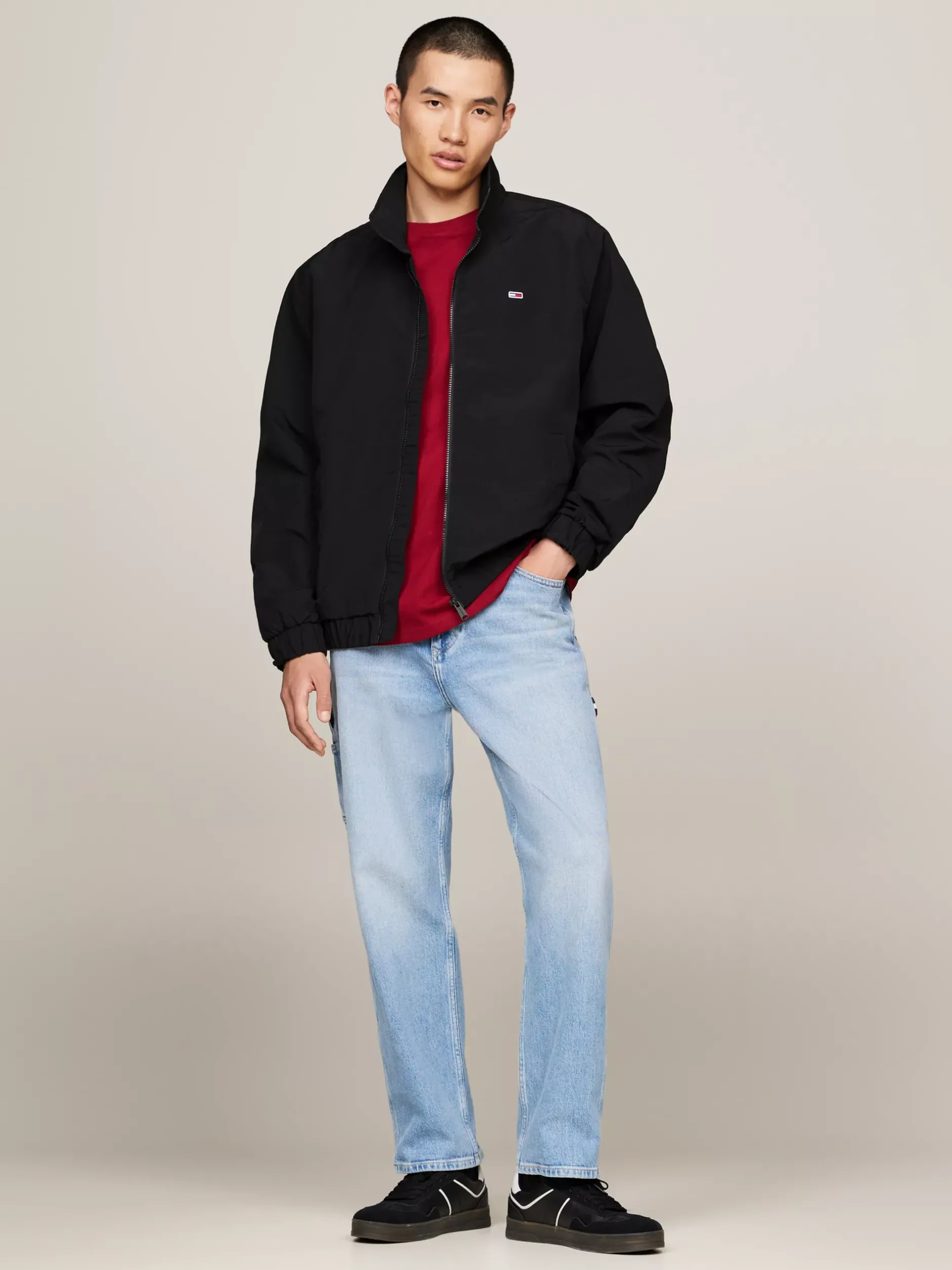 Kurtki & Płaszcze*Tommy Hilfiger Wiatrówka Essential O Luźnym Kroju BLACK