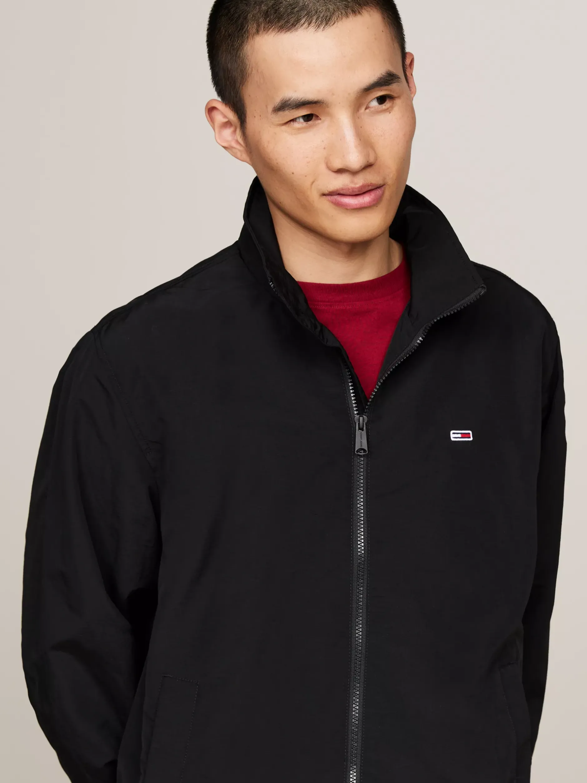 Kurtki & Płaszcze*Tommy Hilfiger Wiatrówka Essential O Luźnym Kroju BLACK