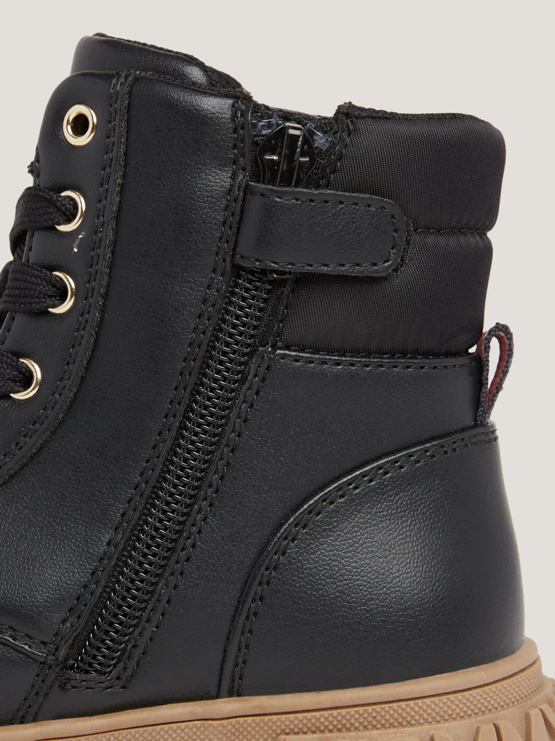 Obuwie I Akcesoria*Tommy Hilfiger Wiązane Botki Na Grubej Podeszwie BLACK