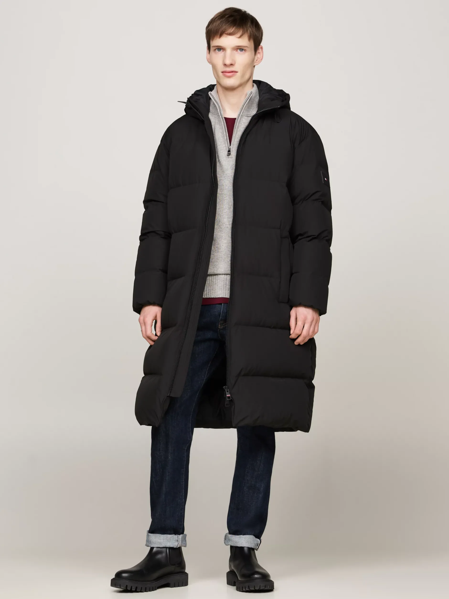 Kurtki & Płaszcze*Tommy Hilfiger Wodoodporna Parka Puchowa BLACK