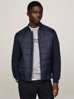 Kurtki & Płaszcze|Bomberki*Tommy Hilfiger Wodoodporna Termiczna Kurtka Bomber DESERT SKY