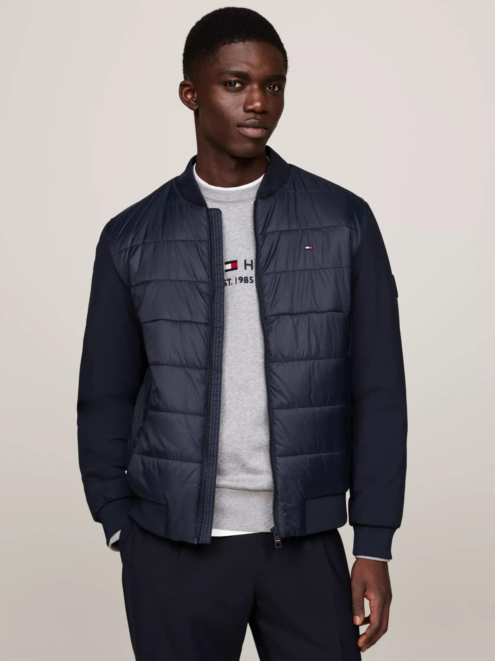 Kurtki & Płaszcze|Bomberki*Tommy Hilfiger Wodoodporna Termiczna Kurtka Bomber DESERT SKY