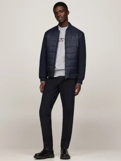 Kurtki & Płaszcze|Bomberki*Tommy Hilfiger Wodoodporna Termiczna Kurtka Bomber DESERT SKY