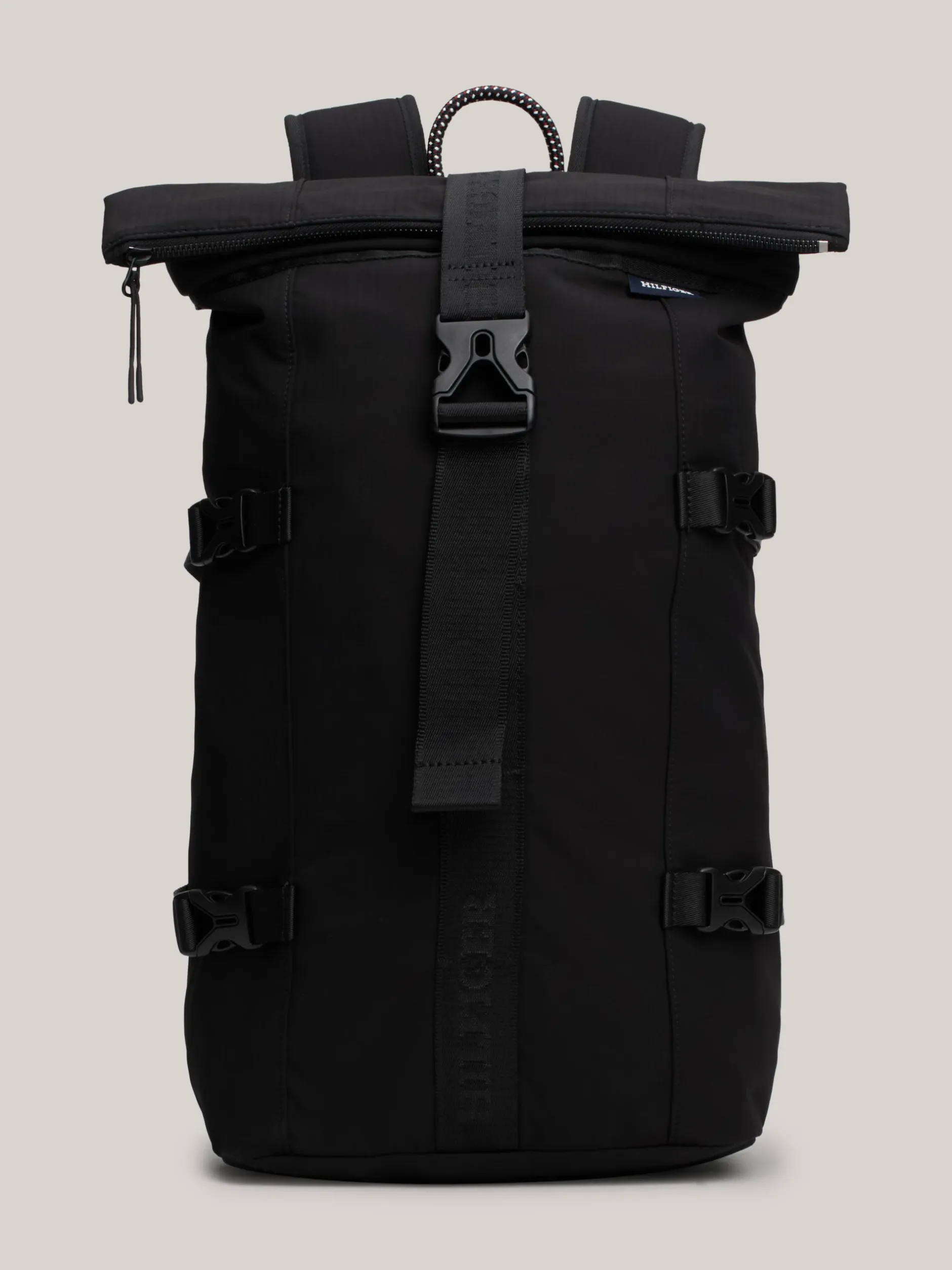 Plecaki*Tommy Hilfiger Wodoodporny Plecak Ze Zwijaną Górą BLACK