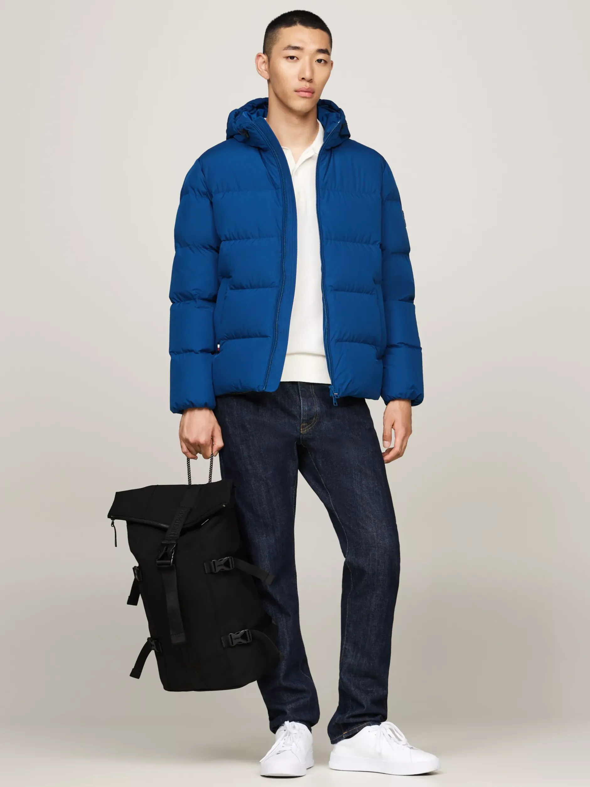 Plecaki*Tommy Hilfiger Wodoodporny Plecak Ze Zwijaną Górą BLACK