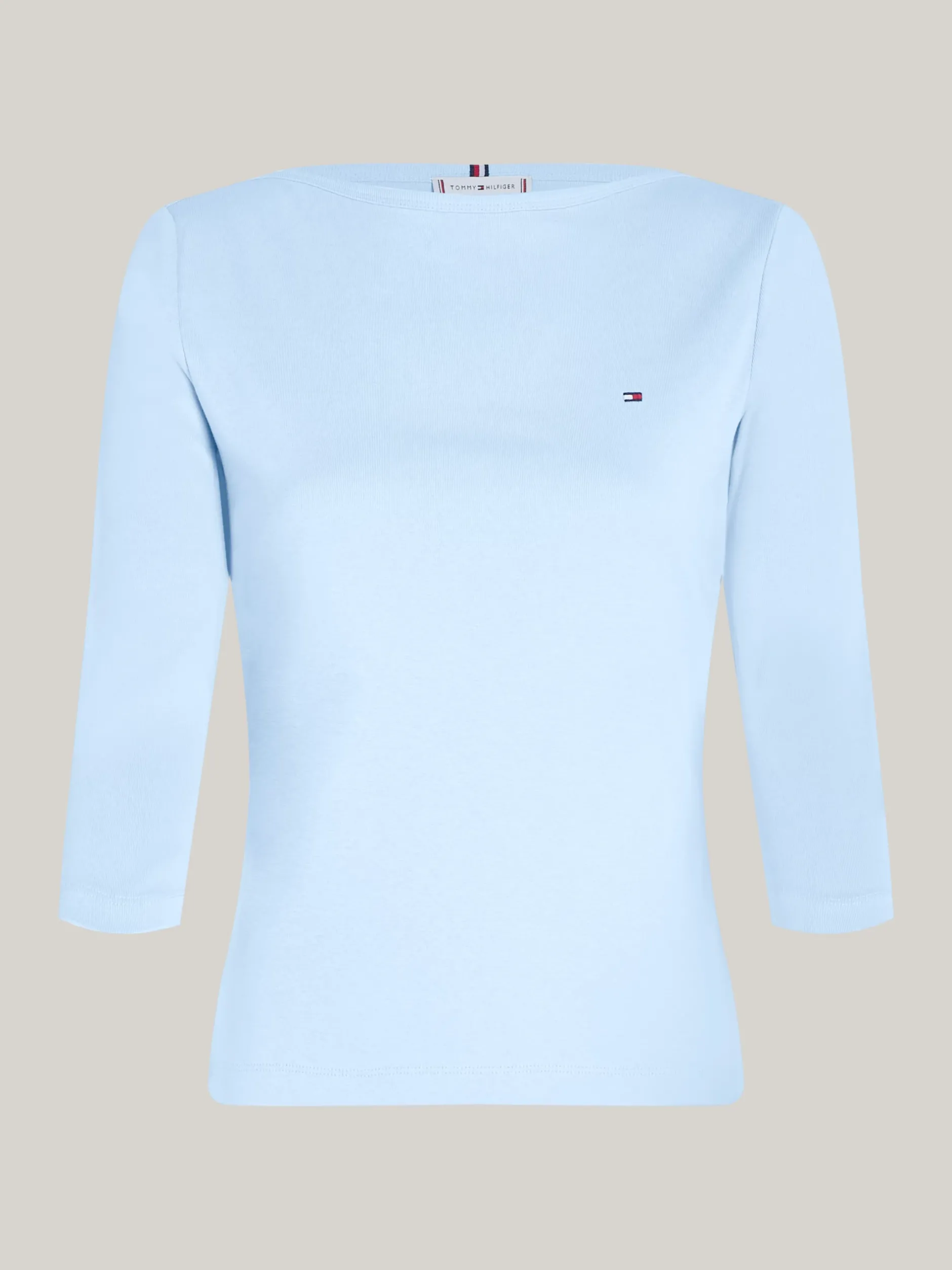T-Shirty*Tommy Hilfiger Wąska Bluzka Z Dekoltem W łódkę I Rękawem 3/4 VESSEL BLUE