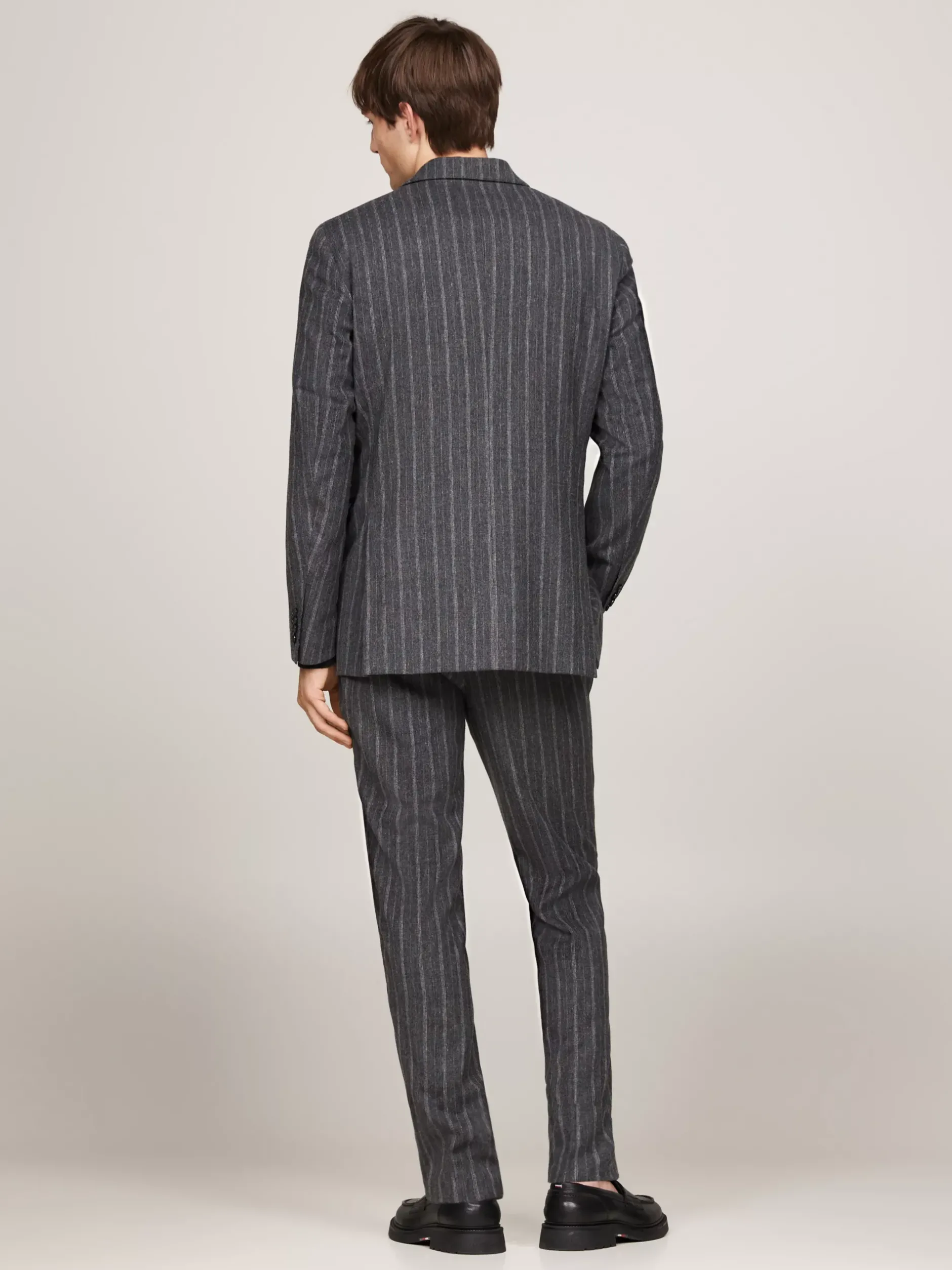 Garnitury I Kostiumy|Marynarki*Tommy Hilfiger Wąska Flanelowa Marynarka W Prążki GREY